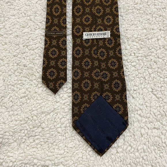 Giorgio Armani Cravatte Tie 100% Silk Vintage - Picture 5 of 7